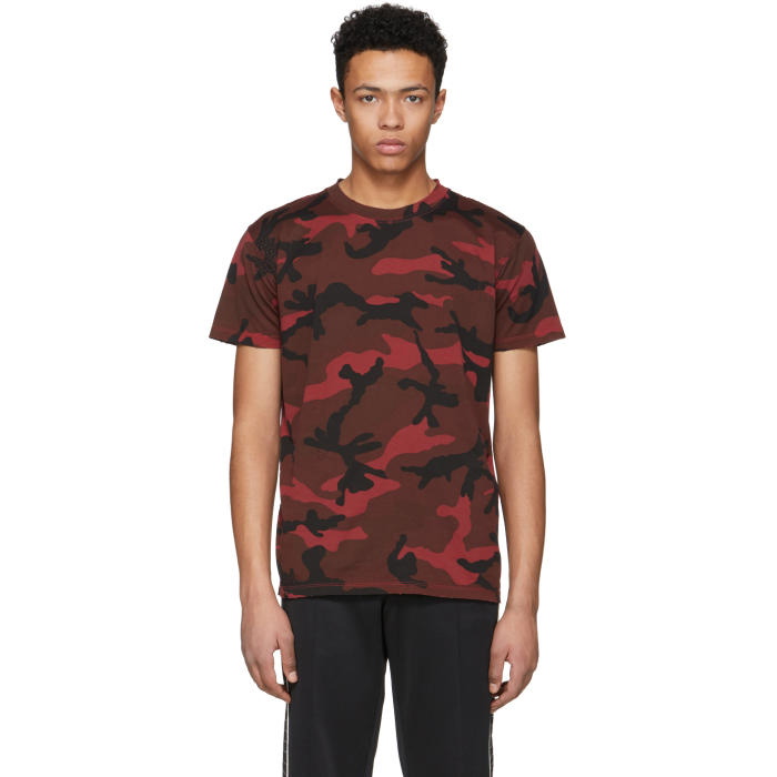 Photo: Valentino Red Camouflage T-Shirt 