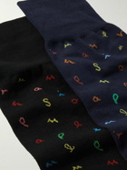 Paul Smith - Letters Two-Pack Jacquard-Knit Cotton-Blend Socks