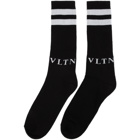 Valentino Black and Grey Valentino Garavani VLTN Socks