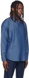 Paul Smith Blue Chambray Artist Stripe Shirt