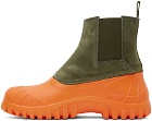 Diemme Green & Orange Balbi Chelsea Boots