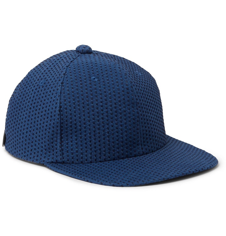 Photo: Blue Blue Japan - Sashiko Indigo-Dyed Cotton Baseball Cap - Blue