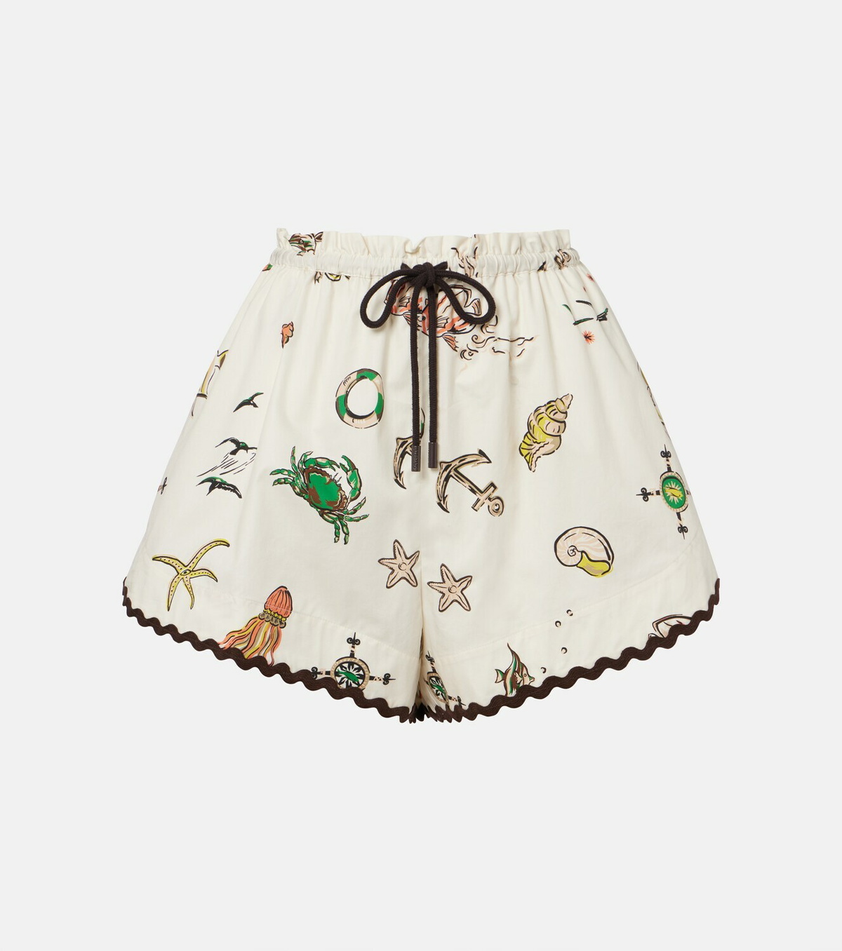 Alémais Printed cotton shorts