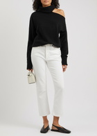 Paige Raundi Cut-out Wool-blend Jumper Black