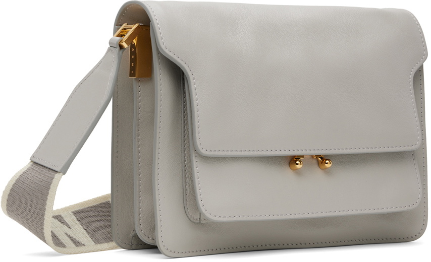Marni White Jacquard Medium Soft Trunk Bag
