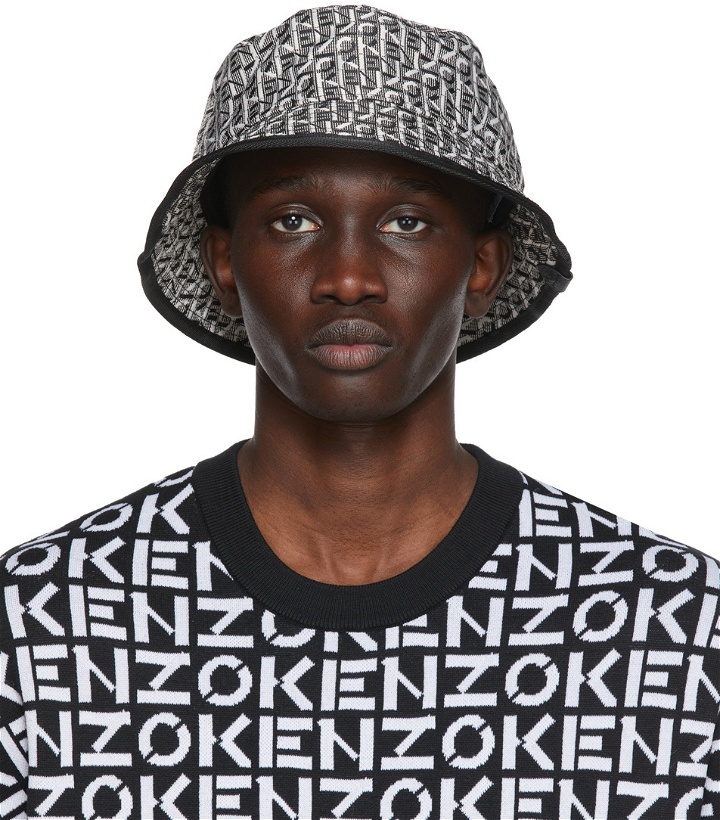 Photo: Kenzo Black & White Jacquard Bucket Hat