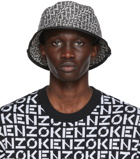 Kenzo Black & White Jacquard Bucket Hat
