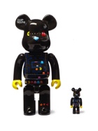 BE@RBRICK - 100% 400% Pac-Man Figurines Set - Black