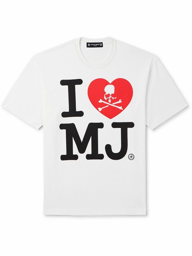 Photo: Mastermind World - Printed Cotton-Jersey T-Shirt - White
