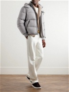Zegna - Quilted Cashmere Hooded Down Jacket - Gray