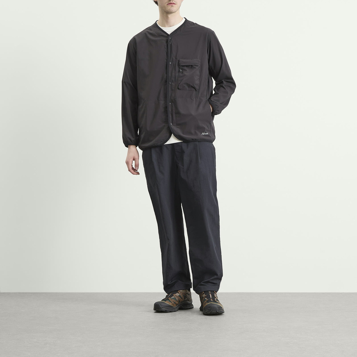 NANGA Men's Nylon Tusser Track Pants in Black
