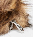 Simone Rocha Embellished faux fur coin purse