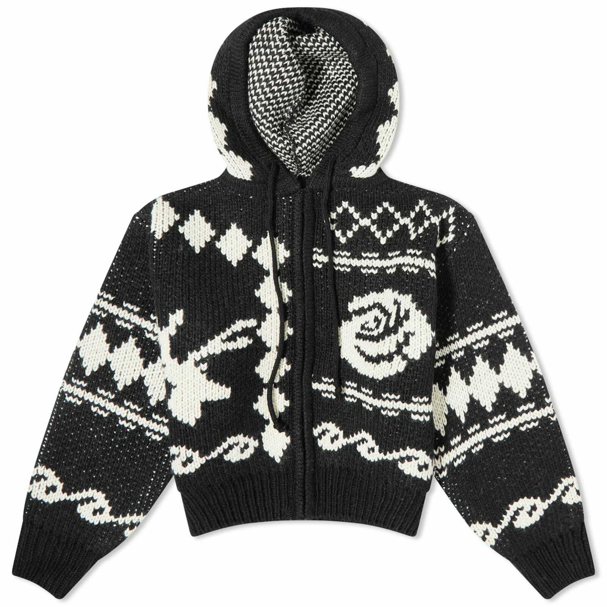 TheOpen Product Women's OPEN YY Rose & Deer Jacquard Knit Jacket