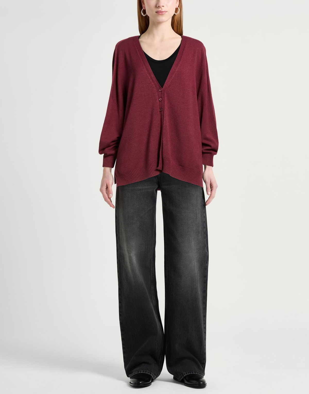 Manila Grace Womens Cardigan Garnet