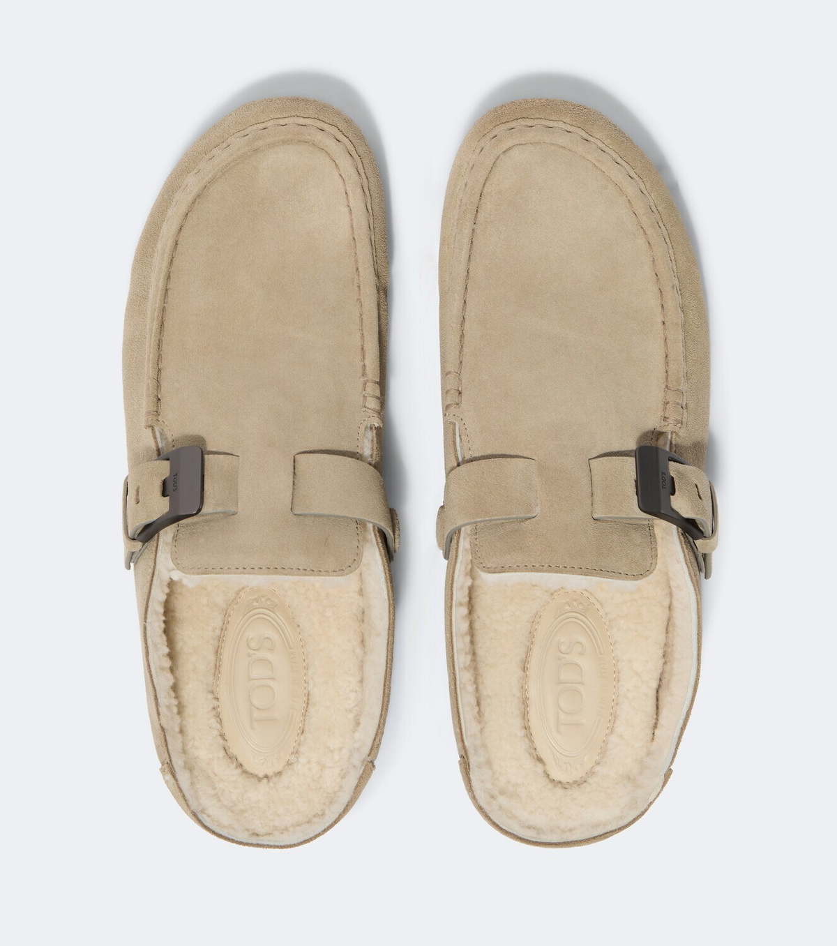 Tod's Gommino® shearling-lined suede mules