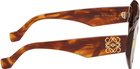 LOEWE Brown Anagram Logo Thin Frame Sunglasses