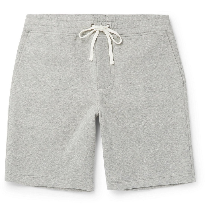 Photo: James Perse - Wide-Leg Cotton-Blend Jersey Drawstring Shorts - Gray