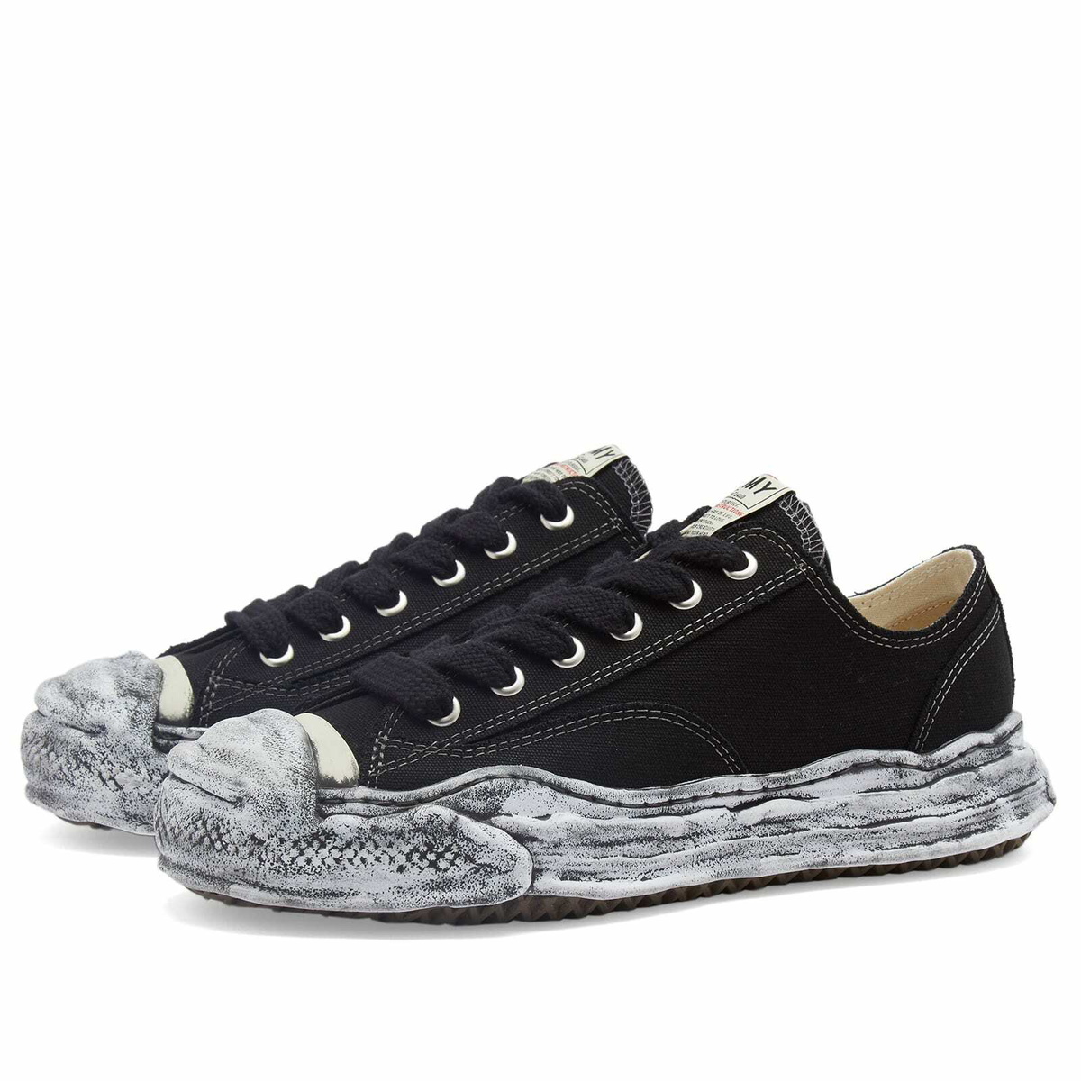 Maison MIHARA YASUHIRO Hank Original Sole Canvas Sneaker in Black