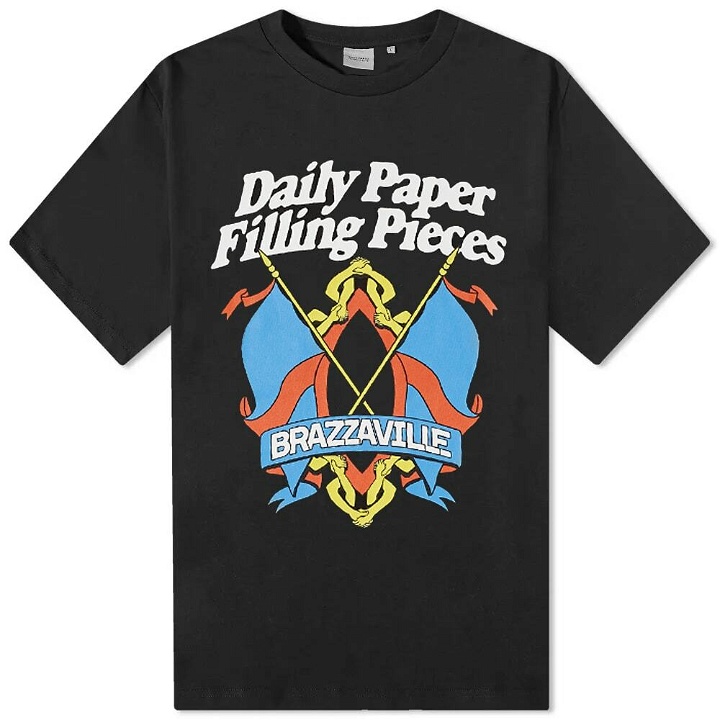 Photo: Daily Paper Men's x Filling Pieces Flag T-Shirt in Black