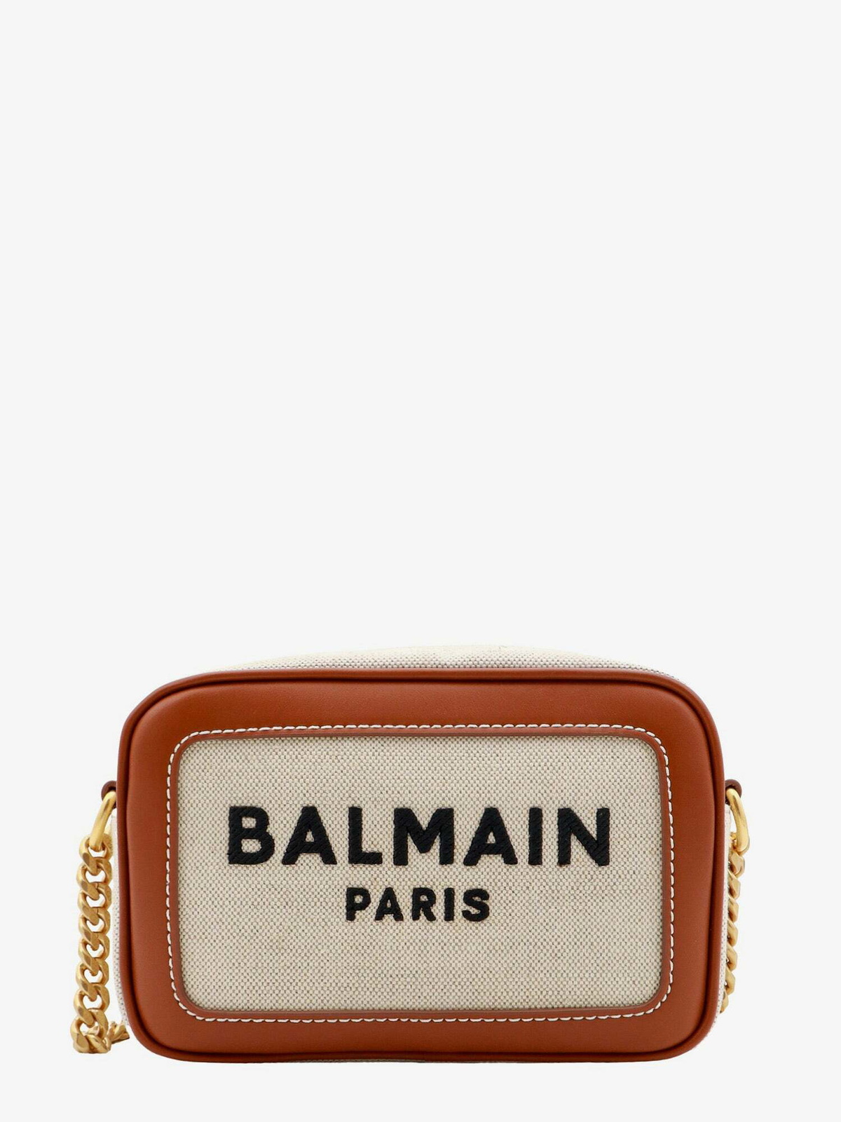 バッグ・カバンその他 BALMAIN Woman Mini bag Brown DN1BG921TCFE GEM Balmain Shoulder Bag Beige Womens Balmain