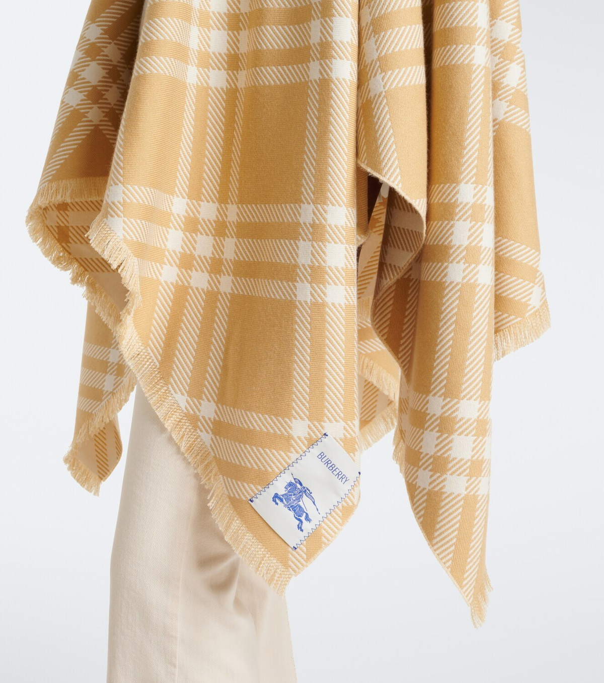 Burberry Burberry Check wool, silk, and cashmere cape