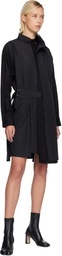 sacai Black Poplin Midi Dress