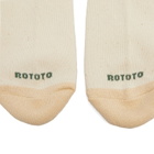 RoToTo Retro Athletic Ankle Sock in Green/Light Blue