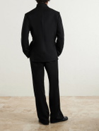 Saman Amel - Nehru Wool Jacket - Black