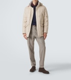Brunello Cucinelli Wool flannel down parka
