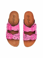 MC2 Saint Barth Woman Sandals With Pink Bandanna Print