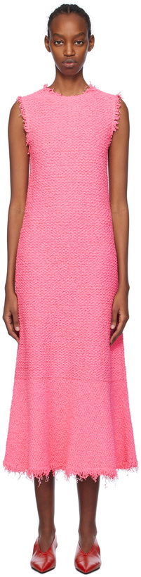 Photo: Jil Sander Pink Sleeveless Midi Dress