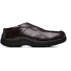 Dr. Martens Burgundy Aurix Satin Finish Leather Mule Loafers