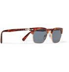 Persol - D-Frame Tortoiseshell Acetate and Gold-Tone Sunglasses - Brown