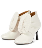 Loewe Pleated-buckle leather ankle boots