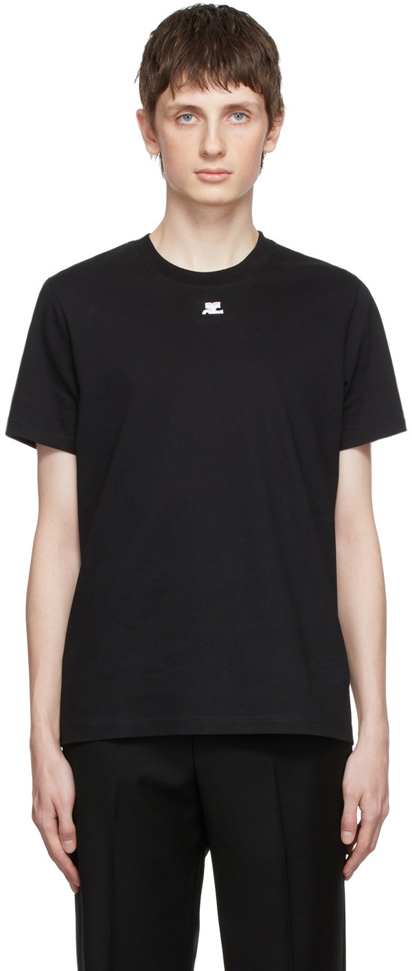 Courrèges Black Cotton T-Shirt Courreges