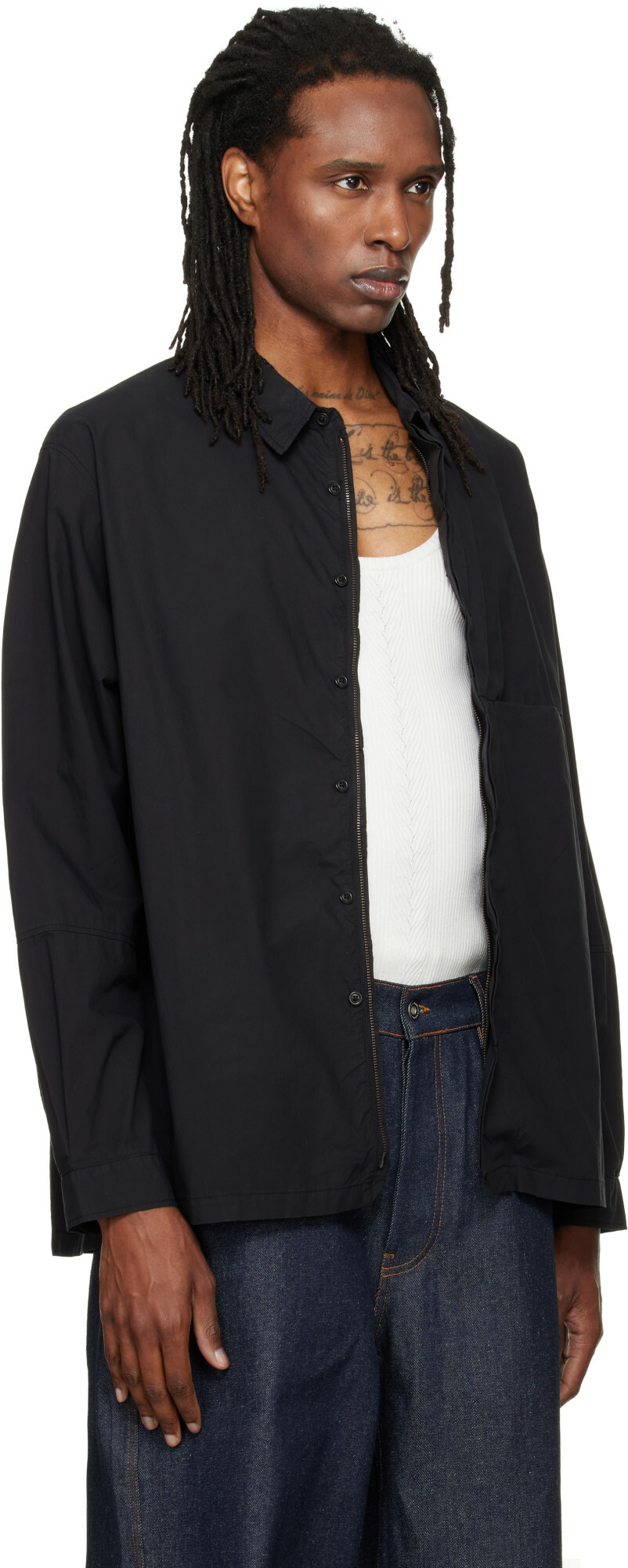 YMC Black Blackout Overshirt