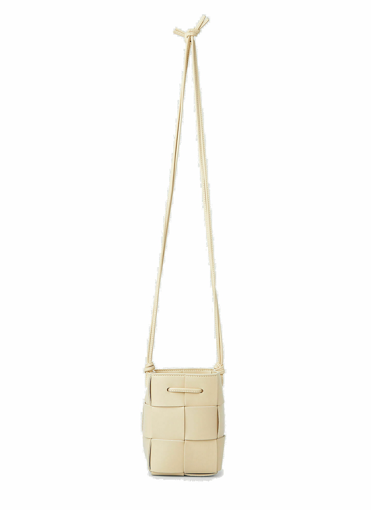 Bottega Veneta - Bucket Mini Shoulder Bag in Cream Bottega Veneta