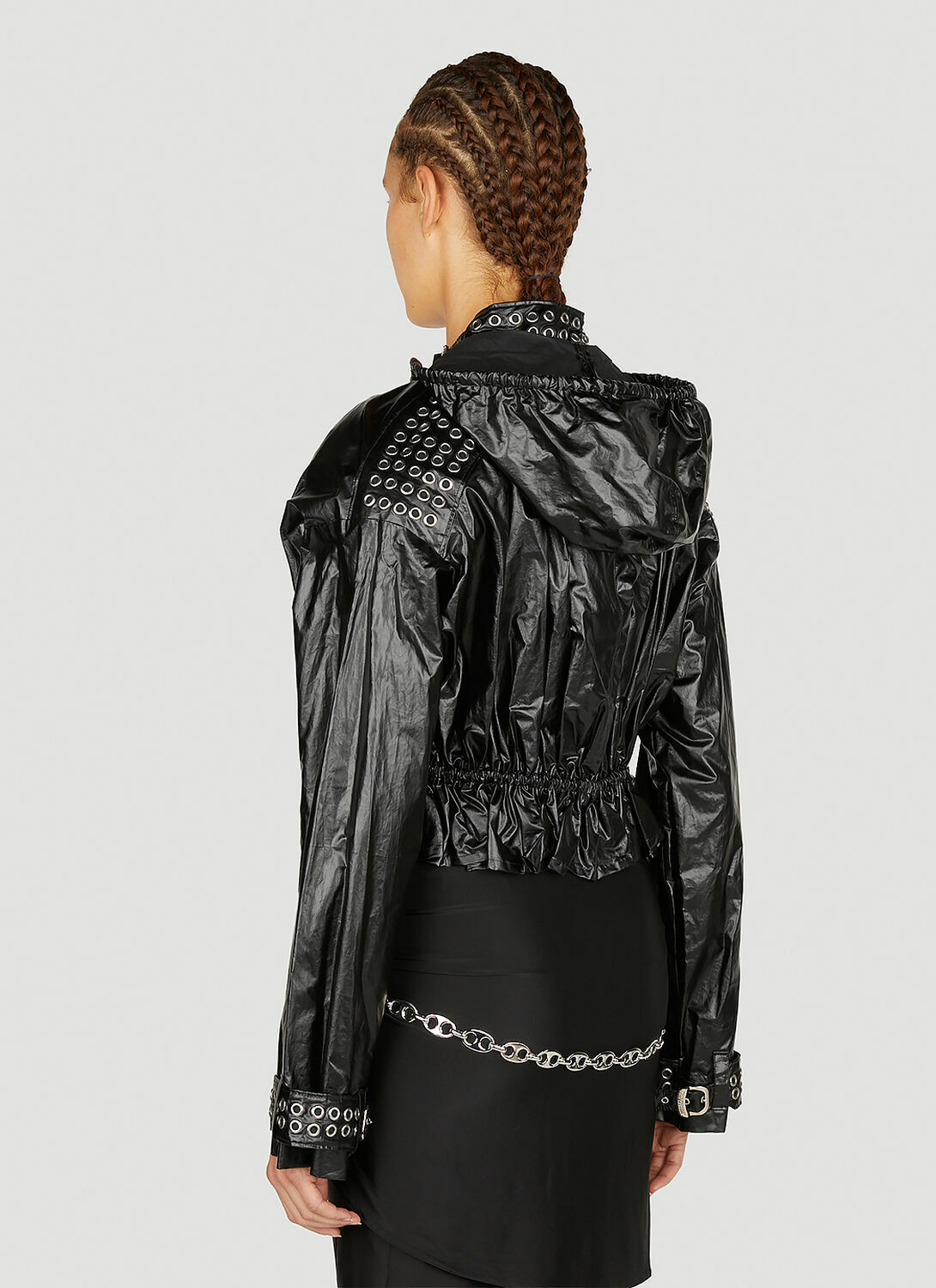 Rabanne Eyelet Biker Jacket