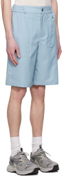 Feng Chen Wang Blue Panel Shorts