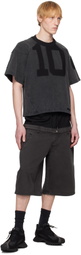 SPENCER BADU Black Washed Jersey T-shirt