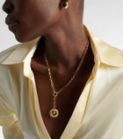 FoundRae Internal Compass Small 18kt gold pendant necklace with diamonds
