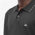 C.P. Company Men's Patch Logo Polo Shirt in Black