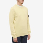 Stone Island Men's Lambswool Crew Neck Knit in Lemon