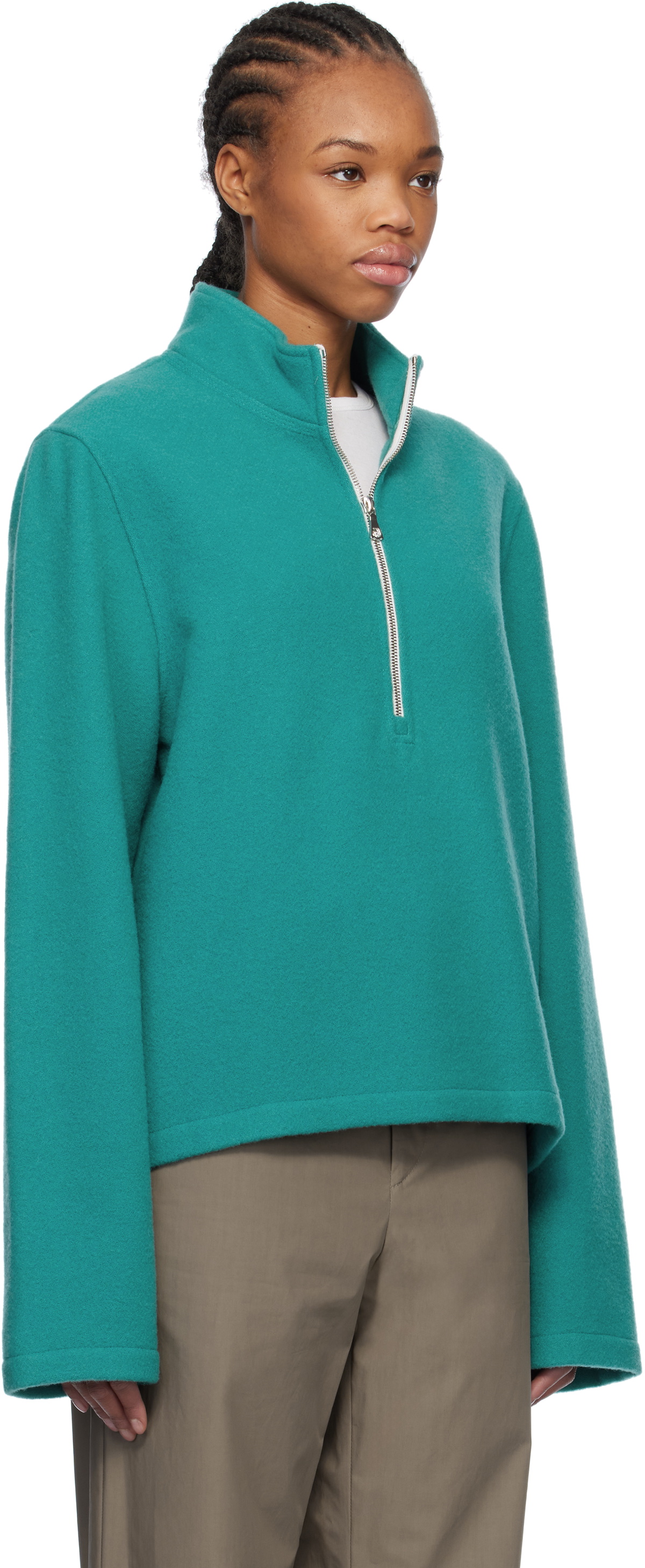 Rier Blue Fleece Sweater