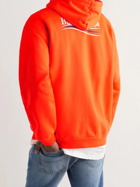 Balenciaga - Logo-Print Jersey Hoodie - Orange