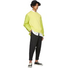 Issey Miyake Men Yellow Knit Sweater