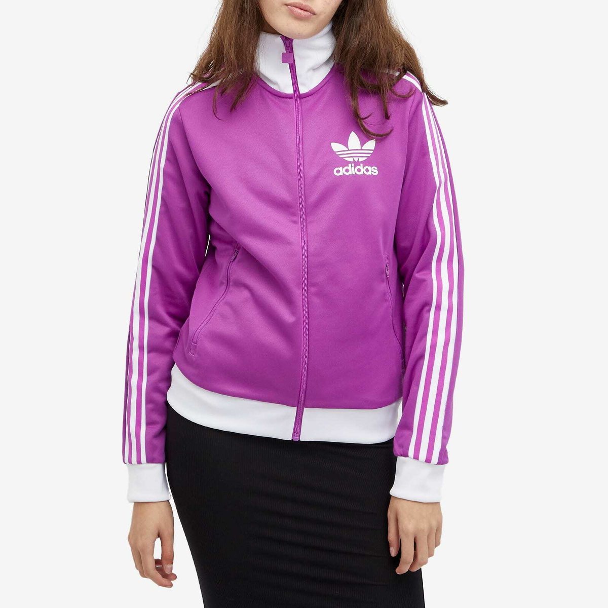 Adidas Women's Beckenbauer Track Top in Purple Burst adidas