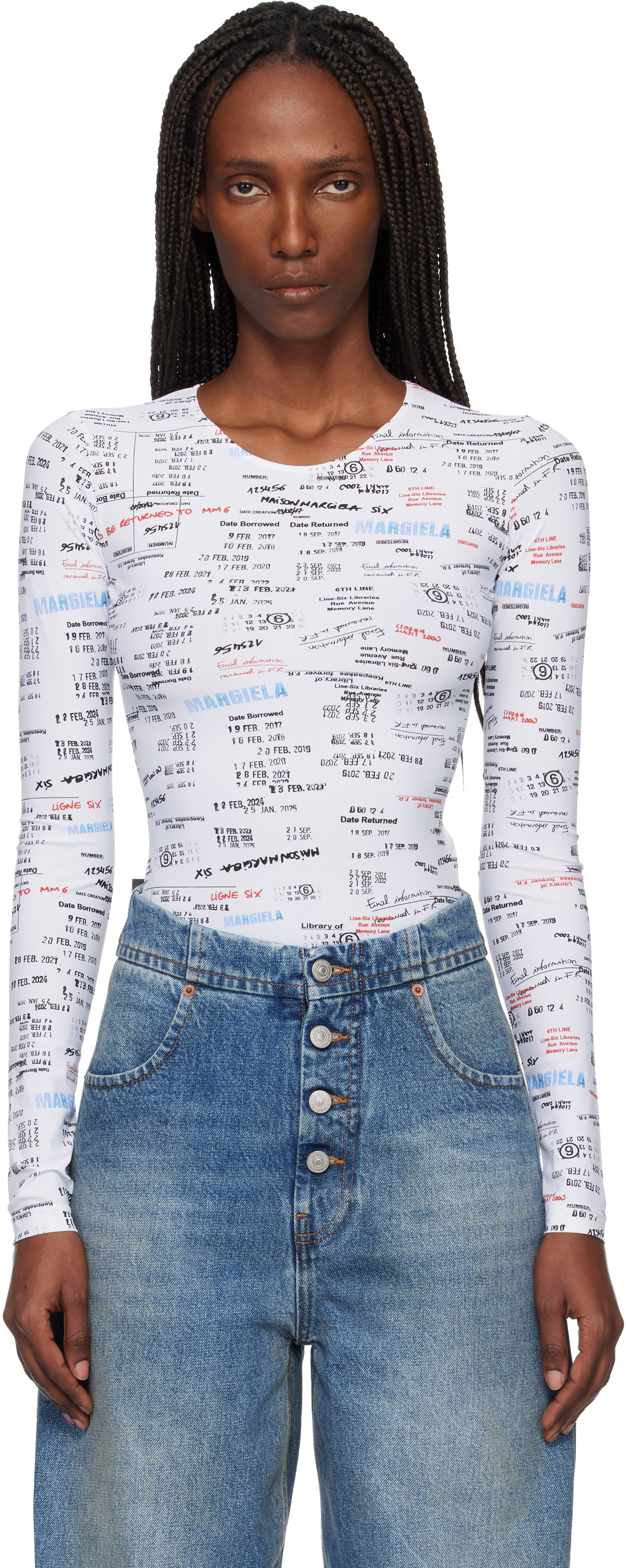 MM6 MAISON MARGIELA - Cotton Jersey T-shirt W/bra MM6 Maison Margiela