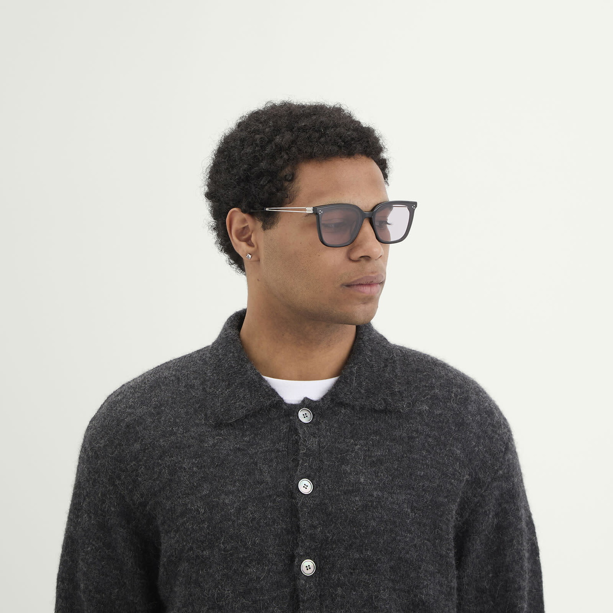 Gentle Monster La Sola Sunglasses in Black/Grey 