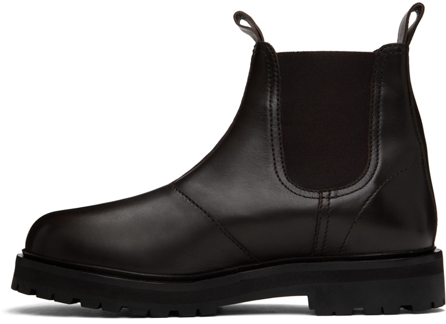 Studio Nicholson Brown Kick Chelsea Boots